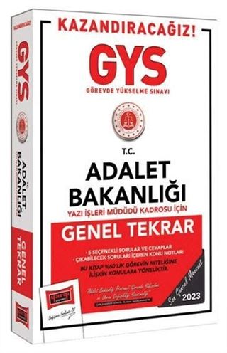 Yargı Yayınları 2023 Adalet Bakanlığı GYS Yazı İşleri Müdür Kadrosu İçin Genel Tekrar