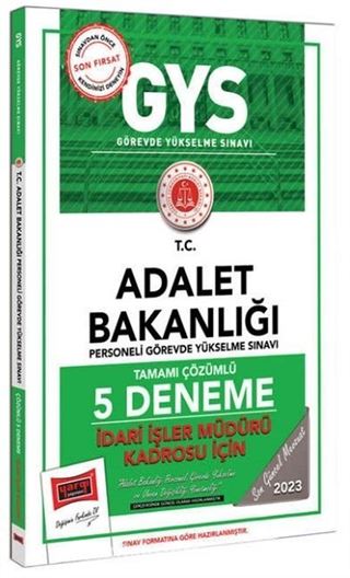 Yargı Yayınları 2023 Adalet Bakanlığı GYS İdari İşler Kadrosu İçin Tamamı Çözümlü 5 Deneme
