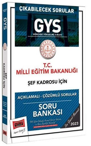 Yargı Yayınları 2023 Milli Eğitim Bakanlığı Şef Kadrosu İçin Açıklamalı Çözümlü Soru Bankası