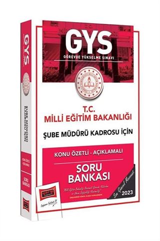 Yargı Yayınları 2023 MEB Şube Müdürü Kadrosu İçin Konu Özetli Açıklamalı Soru Bankası