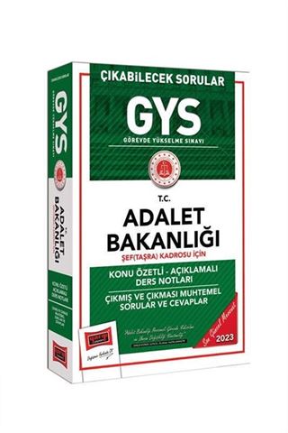 Yargı Yayınları 2023 Adalet Bakanlığı GYS Çıkabilecek Sorular Şef (Taşra) Kadrosu İçin Konu Özetli Ders Notları ve Soru Bankası