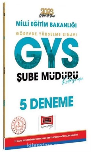 Yargı Yayınları 2023 Milli Eğitim Bakanlığı GYS Şube Müdürlüğü Kadrosu İçin 5 Deneme