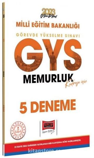 Yargı Yayınları 2023 Milli Eğitim Bakanlığı GYS Memurluk Kadrosu İçin 5 Deneme