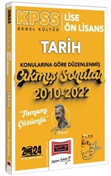 Yargı Yayınları 2024 KPSS Lise Ön Lisans Genel Kültür Tarih Konularına Göre Düzenlenmiş 2010-2022 Tamamı Çözümlü Çıkmış Sorular