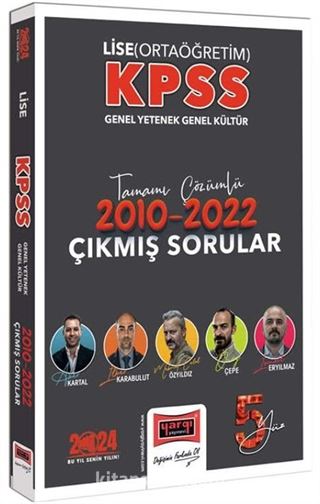 Yargı Yayınları 2024 KPSS GY-GK Lise (Ortaöğretim) Tamamı Çözümlü 2010-2022 Çıkmış Sorular