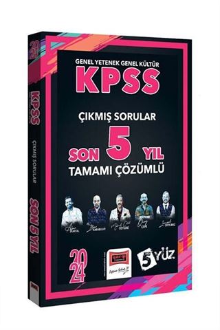 2024 KPSS 5Yüz GK-GY Tüm Dersler Son 5 Yıl Tamamı Çözümlü Çıkmış Sorular