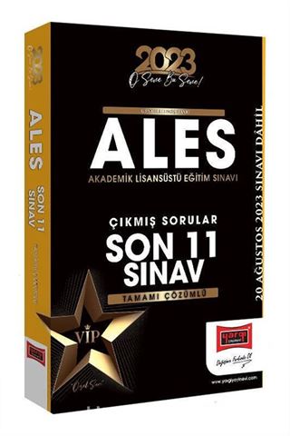 2023 ALES Çıkmış Son 11 Sınav Soruları Tamamı Çözümlü (20 Ağustos 2023 Sınavı Dahil)