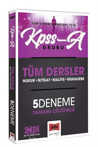KPSS A-Grubu Tüm Dersler Tamamı Çözümlü 5 Deneme