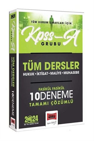 KPSS A-Grubu Tüm Dersler Tamamı Çözümlü Fasikül Fasikül 10 Deneme