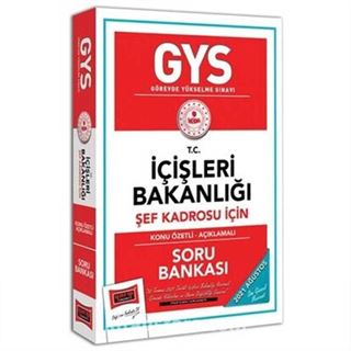 GYS T.C. İçişleri Bakanlığı Şef Kadrosu İçin Konu Özetli Soru Bankası
