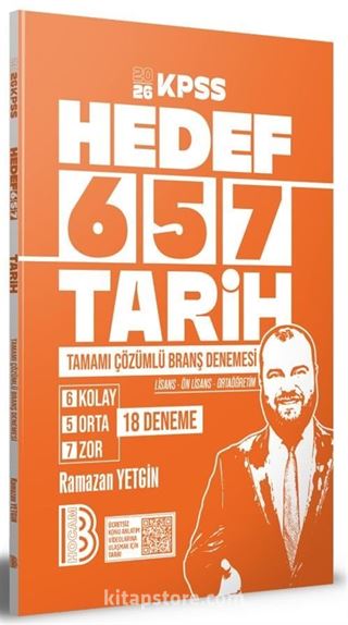 2026 KPSS Hedef 657 Tarih Tamamı Çözümlü Branş Denemesi