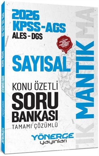 2026 KPSS MEB-AGS ALES DGS Sayısal Mantık Konu Özetli Soru Bankası Tamamı Çözümlü