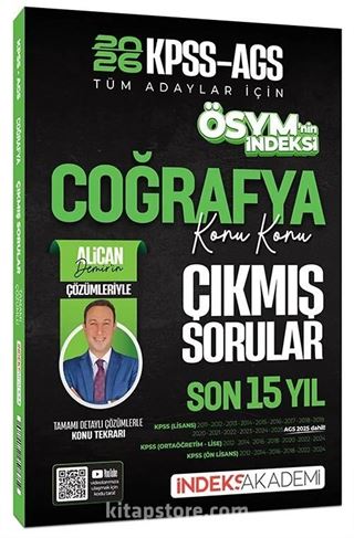 2026 KPSS MEB-AGS Coğrafya ÖSYM nin İndeksi Çıkmış Sorular Son 15 Yıl Konu Konu Çözümlü