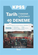 2026 KPSS Tarih Tamamı Çözümlü 40 Deneme