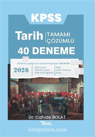 2026 KPSS Tarih Tamamı Çözümlü 40 Deneme