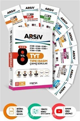TYT Arşiv Serisi Tıpkı Basım Fasikül Fasikül Çıkmış Sorular Tamamı Video Çözümlü