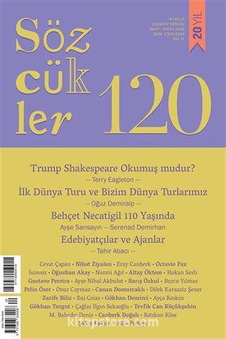 Sözcükler Dergisi 120. Sayı (Mart-Nisan 2026)