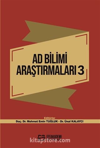 Ad Bilimi Araştırmaları 3