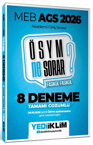 2026 MEB AGS ÖSYM Ne Sorar Tamamı Çözümlü 8 Fasikül Deneme Sınavı (08.01.2026 Tarihli Açıklamaya Göre)