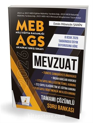 MEB - AGS Hazırlık Mevzuat Tamamı Çözümlü Soru Bankası