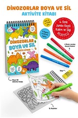 Dinozorlar / Boya ve Sil Aktivite Kitabı / 3 Yaş +