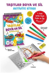Taşıtlar / Boya ve Sil Aktivite Kitabı / 3 Yaş+