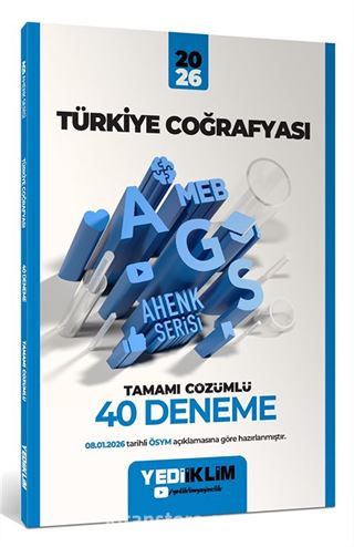 2026 MEB-AGS Ahenk Türkiye Coğrafyası Tamamı Çözümlü 40 Deneme