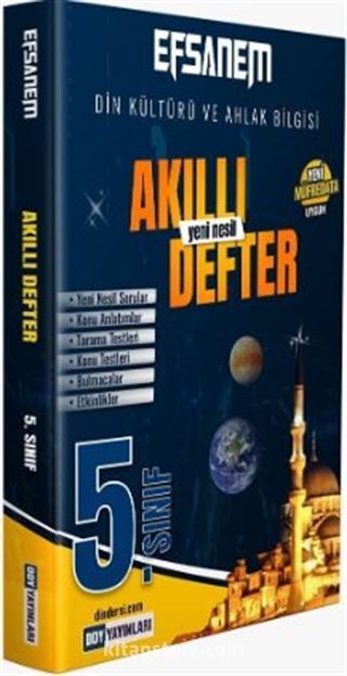 5. Sınıf Din Kültürü ve Ahlak Bilgisi Efsane Akıllı Defter