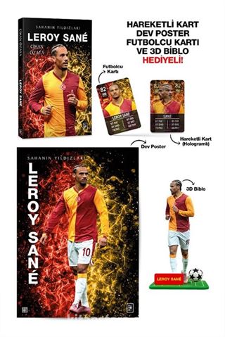 Leroy Sane / Sahanın Yıldızları - 3D Biblo, Hareketli Kart, Dev Poster ve Futbolcu Kartı Hediyeli!