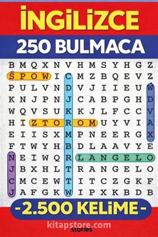 İngilizce 250 Bulmaca -2,500 Kelime-