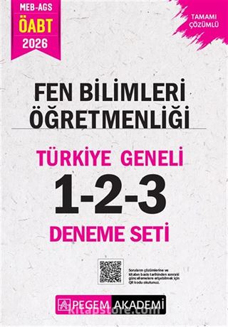 2026 MEB AGS ÖABT Fen Bilimleri Öğretmenliği Tamamı Çözümlü Türkiye Geneli 1-2-3 (3'lü Deneme Seti)