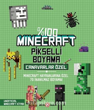 %100 Mınecraft Pikselli Boyama Canavarlar Özel