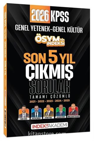 2026 KPSS Genel Yetenek Genel Kültür ÖSYM'in İndeksi Çıkmış Sorular Son 5 Yıl Çözümlü