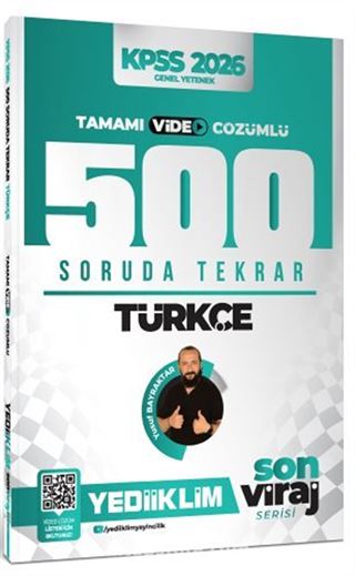 2026 KPSS Son Viraj Serisi Türkçe Tamamı Video Çözümlü 500 Soruda Genel Tekrar Kampı