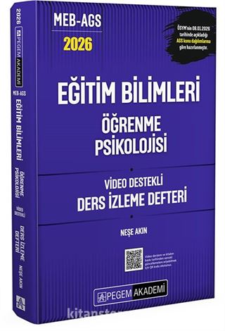 2026 MEB AGS Eğitim Bilimleri Öğrenme Psikolojisi Video Destekli Ders İzleme Defteri