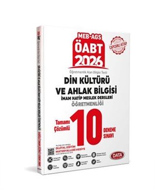 ÖABT MEB-AGS Din Kültürü ve Ahlak Bilgisi İmam Hatip Meslek Dersleri Öğretmenliği Tamamı Çözümlü 10 Deneme Sınavı