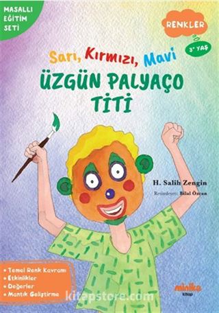 Sarı, Kırmızı, Mavi Üzgün Palyaço Titi