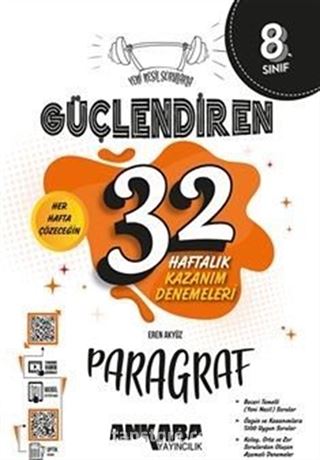 8. Sınıf Güçlendiren 32 Haftalık Paragraf Kazanım Denemeleri (Video Çözümlü)