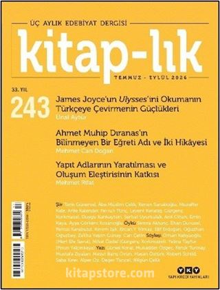 Kitaplık 243 / Temmuz - Eylül 2026