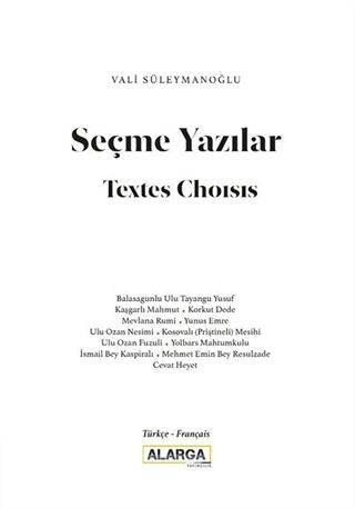 Seçme Yazılar (Türkçe-Fransızca)