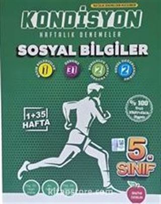 5. Sınıf Kondisyon Haftalık Denemeler Sosyal Bilgiler (Video Çözümlü, Mobil Kütüphane, Akıllı Optik)