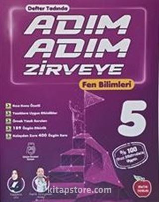 Adım Adım Zirveye 5. Sınıf Fen Bilimleri (Defter Tadında, Video Çözümlü)