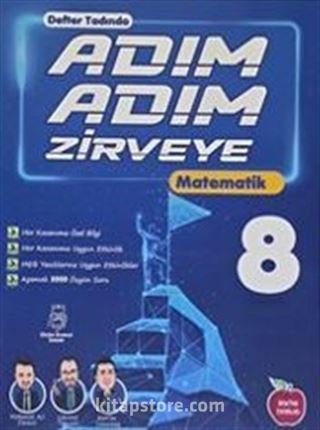 Adım Adım Zirveye 8. Sınıf Matematik (Defter Tadında, Video Çözümlü)