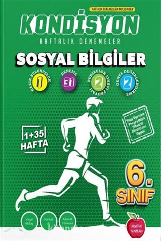 6. Sınıf Kondisyon Haftalık Denemeler Sosyal Bilgiler (Video Çözümlü, Mobil Kütüphane, Akıllı Optik)
