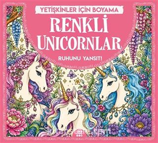 Renkli Unicornlar / Yetişkinler İçin Boyama