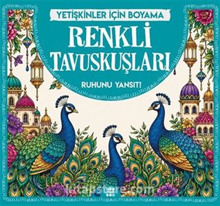 Renkli Tavuskuşlar / Yetişkinler İçin Boyama