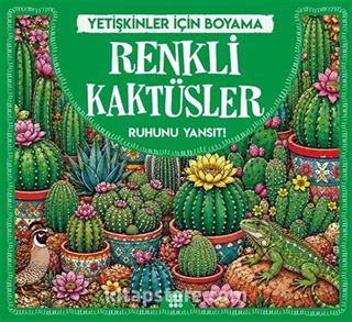 Renkli Kaktüsler / Yetişkinler İçin Boyama