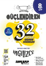 8. Sınıf Güçlendiren 32 Haftalık İngilizce Kazanım Denemeleri (Video Çözümlü)