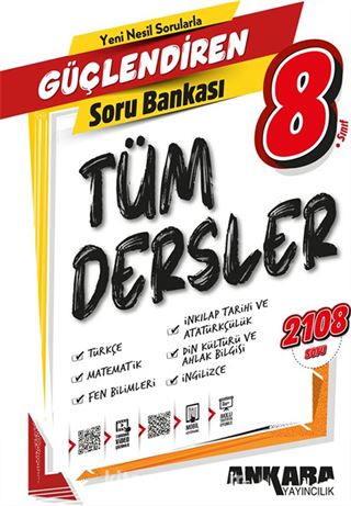 8. Sınıf Güçlendiren Tüm Dersler Soru Bankası (Video Çözümlü)