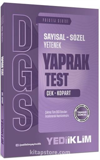 2027 DGS Sayısal - Sözel Yetenek Çek Kopart Yaprak Test